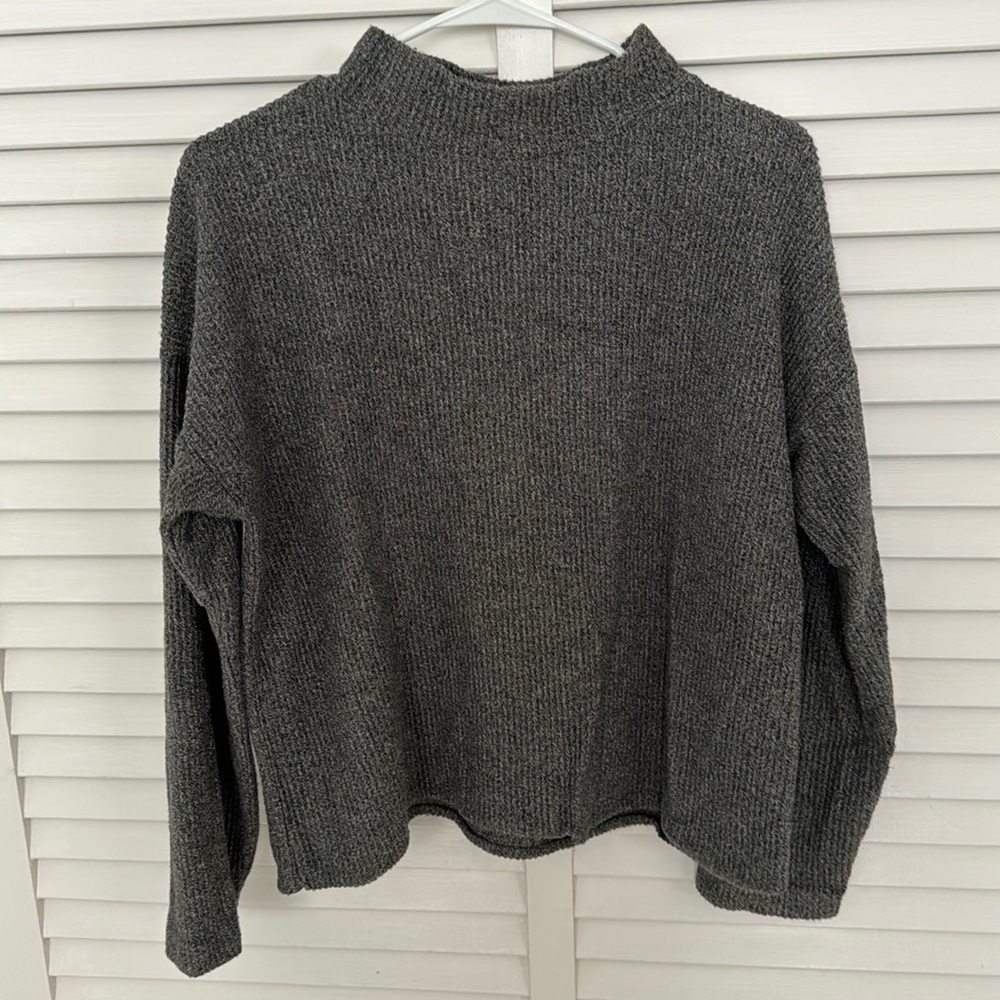Madewell Gray Mock neck sweater